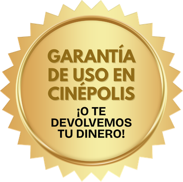 Garantía de uso en Cinépolis o te devolvemos tu dinero